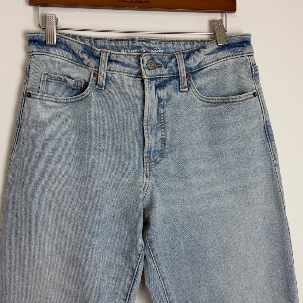 Old Navy High-Rise OG Loose Jeans - Light Blue size 8 worn once - Picture 2 of 6